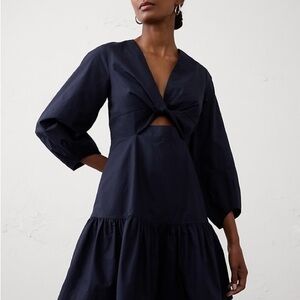 Banana Republic Poplin Twist Mini Dress